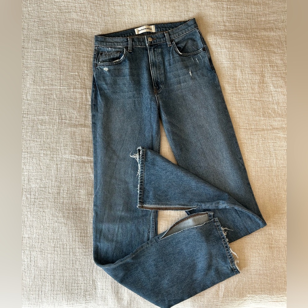 Reformation High Waist Straight Boot Perri Jeans - Lanai